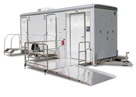 ADA Handicapped Shower Trailer Rental With Wheelchair Ramp